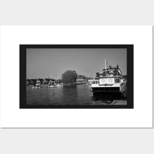 View over the River Bure in the Norfolk village of Horning Posters and Art